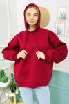 149671 Kapsonlu Sardonlu Sweatshirt